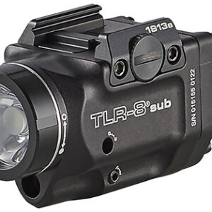 Streamlight 69418 TLR-8 Sub Gun Light with Red Laser  Black Anodized 500 Lumens White LED 1913 Short Railed Pistol