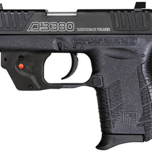 Diamondback DB0101E002 G4 w/Viridian Laser 380 ACP 6+1 2.80" Stainless Steel Barrel, Stainless Serrated Slide, Black Polymer Frame w/Beavertail & Viridian Laser, Black Polymer Grips