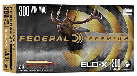Federal P300WELDX1 Premium ELD-X 300 Win Mag 200 gr Extremely Low Drag eXpanding 20 Per Box/ 10 Case