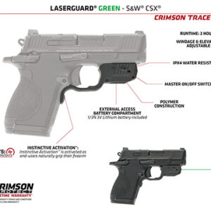 Crimson Trace 013000173 LG-Laserguard CSX Green  Black Smith & Wesson