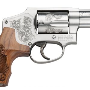 Smith & Wesson Model 640 engraved stainless .357 Magnum 2.125 inch barrel wood grips