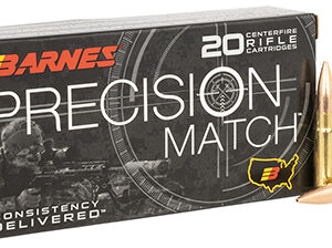 Barnes Bullets 32134 Precision Match  300 Blackout 220 gr Jacket Hollow Point 20 Per Box/ 10 Case