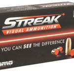 151295 Ammo Inc 9124TMCSTRKRED50 Streak Visual (RED) 9mm Luger 124 gr Total Metal Case 50 Per Box/ 20 Case