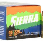 151711 Sierra A882638 Outdoor Master 45 Colt 225 gr Jacket Hollow Point Sport Master/ 20 Per Box