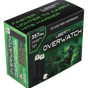 Liberty Ammunition LAOW357701830 OverWatch  357 Mag 70 gr Open Cavity Design 20 Per Box/ 50 Case
