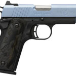 153087 Browning 051990492 1911-380 Black Label Compact Frame 380 ACP 8+1, 3.63" Matte Stainless Steel Barrel, Polar Blue Cerakote Serrated Stainless Steel Slide, Matte Black Polymer Frame w/Beavertail