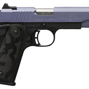 Browning 051985492 1911-380 Black Label Full Size Frame 380 ACP 8+1, 4.25" Matte Stainless Steel Barrel, Crushed Orchid Cerakote Stainless Steel Steel Slide, Matte Black Polymer Frame w/Beavertail