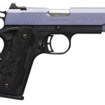 153089 Browning 051986492 1911-380 Black Label Compact Frame 380 ACP 8+1, 3.63" Matte Stainless Steel Barrel, Crushed Orchid Cerakote Serrated Stainless Steel Slide, Matte Black Polymer Frame w/Beavertail