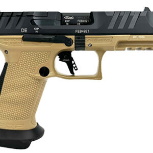 Walther PDP Pro SD Compact 9mm FDE frame with black optic-ready slide and threaded 4.6in barrel
