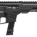 153773 CMMG 92A682CAB Dissent MKGS 9mm Luger 33+1 6.50", Black, Picatinny Brace Adapter, 5.50" M-LOK Handguard, Left Side Charging Handle, Zeroed Linear Comp, TriggerTech Trigger (Sig P320 Mag Compatible)