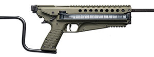 KelTec R50 5.7x28mm green carbine with 16.1 inch threaded barrel and folding stock