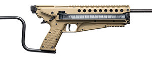 KelTec R50 5.7x28mm tan carbine with 16.1in threaded barrel and 50rd magazine