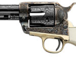 154518 Pietta GW357DMH434NMAE Great Western II Deadman's Hand 357 Mag 6rd 4.75" Blued Octagon Steel Barrel & Cylinder, Color Case Hardened Steel Frame, White Polymer w/Aces & Eights Grip, Exposed Hammer