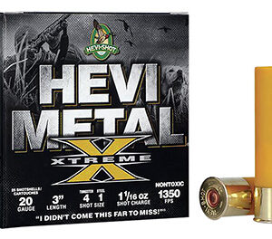 HEVI-Shot HS39202 HEVI-Metal Extreme 20 Gauge 3" 1 1/16 oz Steel/ Tungsten 4/1 Shot 25 Per Box/ 10 Case