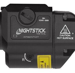 Nightstick TCM10GL Compact Weapon-Mounted Light with Green Laser  Black Anodized 650 Lumens White Light