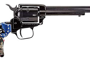 Heritage Rough Rider .22 LR revolver with Independence Day US Flag soldier grips and black oxide finish