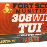 155062 Fort Scott Munitions 308175SCV2 Tumble Upon Impact (TUI) Rifle 308 Win 175 gr Solid Copper Spun 20 Per Box/ 10 Case