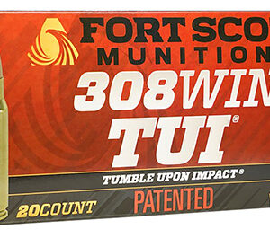 Fort Scott Munitions 308175SCV2 Tumble Upon Impact (TUI) Rifle 308 Win 175 gr Solid Copper Spun 20 Per Box/ 10 Case