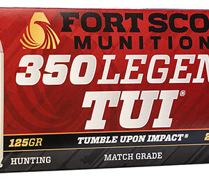 Fort Scott Munitions 350125SCV Tumble Upon Impact (TUI) Rifle 350 Legend 125 gr Solid Copper Spun 20 Per Box/ 10 Case