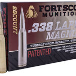 155065 Fort Scott Munitions 338250SBV1 Tumble Upon Impact (TUI) Rifle 338 Lapua Mag 250 gr Solid Copper Spun 20 Per Box/ 5 Case