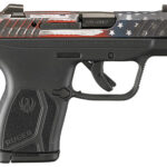 155726 Ruger 13745 LCP Max Compact 380 ACP 10+1 2.80" Black Oxide Steel Barrel, American Flag Cerakote Serrated Slide, Black Polymer Frame w/Serrated Trigger Guard w/Black Nylon Grips