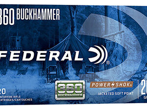 Federal 360BHBS Power-Shok Buckhammer 360 Buckhammer 200 gr Jacketed Soft Point 20 Per Box/ 10 Case