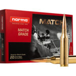 156107 Norma Ammunition 20174602 Dedicated Precision Golden Target Match 300 Norma Mag 230 gr Hollow Point Boat Tail 20 Per Box/ 10 Case