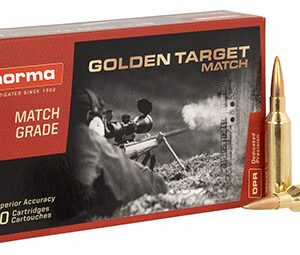 Norma Ammunition 20160392 Dedicated Precision Golden Target Match 6mm Creedmoor 107 gr Hollow Point Boat Tail 20 Per Box/ 10 Case