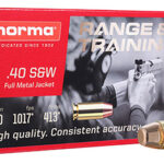 156165 Norma Ammunition 611440020 Self Defense NXD 40 S&W 180 gr 20 Per Box/ 10 Case