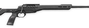 Weatherby 307 Alpine MDT .300 Weatherby Magnum rifle with black carbon fiber chassis and folding stock