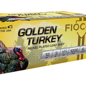 Fiocchi 123TRKC6 Golden Turkey  12 Gauge 3" 1 3/4 oz 6 Shot 10 Per Box/ 10 Case