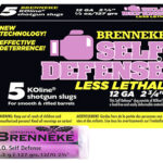 157662 Brenneke SL122SDLL Self Defense 12 Gauge 2.75" 1/3 oz Sabot Slug Shot 5 Per Box/ 50 Case