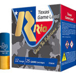 158129 Rio Ammunition TGHV368TX Texas Game Load High Velocity 12 Gauge 2.75" 1 1/4 oz 8 Shot 25 Per Box/ 10 Case