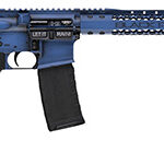 158563 Black Rain Ordnance BROWTPBLB Spec 15+ We The People 5.56x45mm NATO 30+1 16", Blue Battleworn with Deep Engraving, 15" Slim M-LOK, Magpul Grip/Carbine Stock, Castle Flash Hider