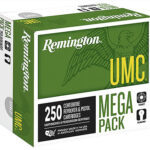 15943 Remington Ammunition 23777 UMC Mega Pack 9mm Luger 115 gr Full Metal Jacket 250 Per Box/ 4 Case