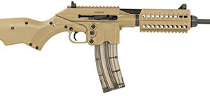 KelTec SU-22CA .22 LR rifle with tan synthetic stock and 16.10 inch threaded barrel