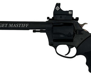 Charter Arms 63565 Mastiff Target Large Frame 357 Mag 5 Shot, 6" Black Nitride Stainless Steel Barrel, Cylinder & Frame, Black Rubber Grip, Sightmark Micro Optic, Exposed Hammer