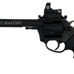 159976 Charter Arms 64465 Mastiff Target Large Frame 44 Special 5 Shot, 6" Black Nitride Stainless Steel Barrel, Cylinder & Frame, Black Rubber Grip, Sightmark Micro Optic, Exposed Hammer