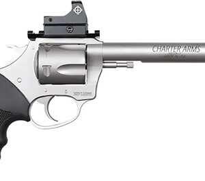 Charter Arms 79965 Mastiff Target Large Frame 9mm Luger 5 Shot, 6" Stainless Steel Barrel, Cylinder & Frame, Sightmark Micro Optic, Picatinny Rail, Black Rubber Grip, Exposed Hammer