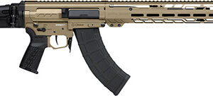 CMMG DISSENT MK47 7.62x39 14.3in Cerakote Coyote Tan rifle side view