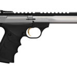 161372 Browning 051507490 Buck Mark Contour 22 LR 10+1, 5.50" Polished Flats Contoured Barrel, Matte Stainless Serrated w/Picatinny Rail Slide, Matte Black Anodized Frame, Black URX Grip, Ambidextrous