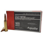 161531 Aguila 8047AG 243 Win 100 gr InterLock Boat Tail Soft Point 20 Per Box/ 10 Case