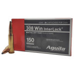 161536 Aguila 8090AG 308 Win 150 gr InterLock Boat Tail Soft Point 20 Per Box/ 10 Case