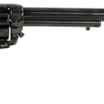 162334 Cimarron PP558 Buntline 45 LC (Long Colt) 6rd 10" Blued Frame, Barrel & Cylinder, Walnut w/Inlaid Silver Medallion Grip