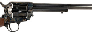 Cimarron PP558 Buntline  45 LC (Long Colt) 6rd 10" Blued Frame, Barrel & Cylinder, Walnut w/Inlaid Silver Medallion Grip