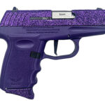 162415 SCCY Industries DVG1RPPU DVG-1 Sub-Compact Frame 9mm Luger 10+1 3.10" Stainless Quadlock Barrel, Purple Glitter Optic Ready/Serrated Stainless Steel Slide, Royal Purple Polymer Frame & Grip