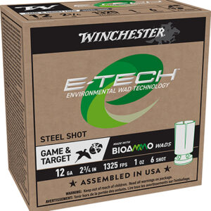 Winchester Ammo WCL12S6 E-Tech  12 Gauge 2.75" 1 oz 6 Shot 25 Per Box/ 10 Case