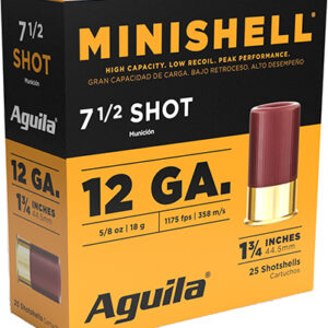 Aguila 1CHB1387 Minishell  12 Gauge 1.75" 5/8 oz 7.5 Shot 25 Per Box/ 10 Case
