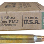 164691 Winchester Ammo SGM855KW M855 5.56mm 62 gr Full Metal Jacket 20 Per Box/ 50 Case