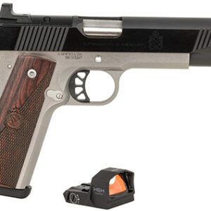 Springfield Armory Ronin 1911 two-tone pistol with Hex Dragonfly red dot sight